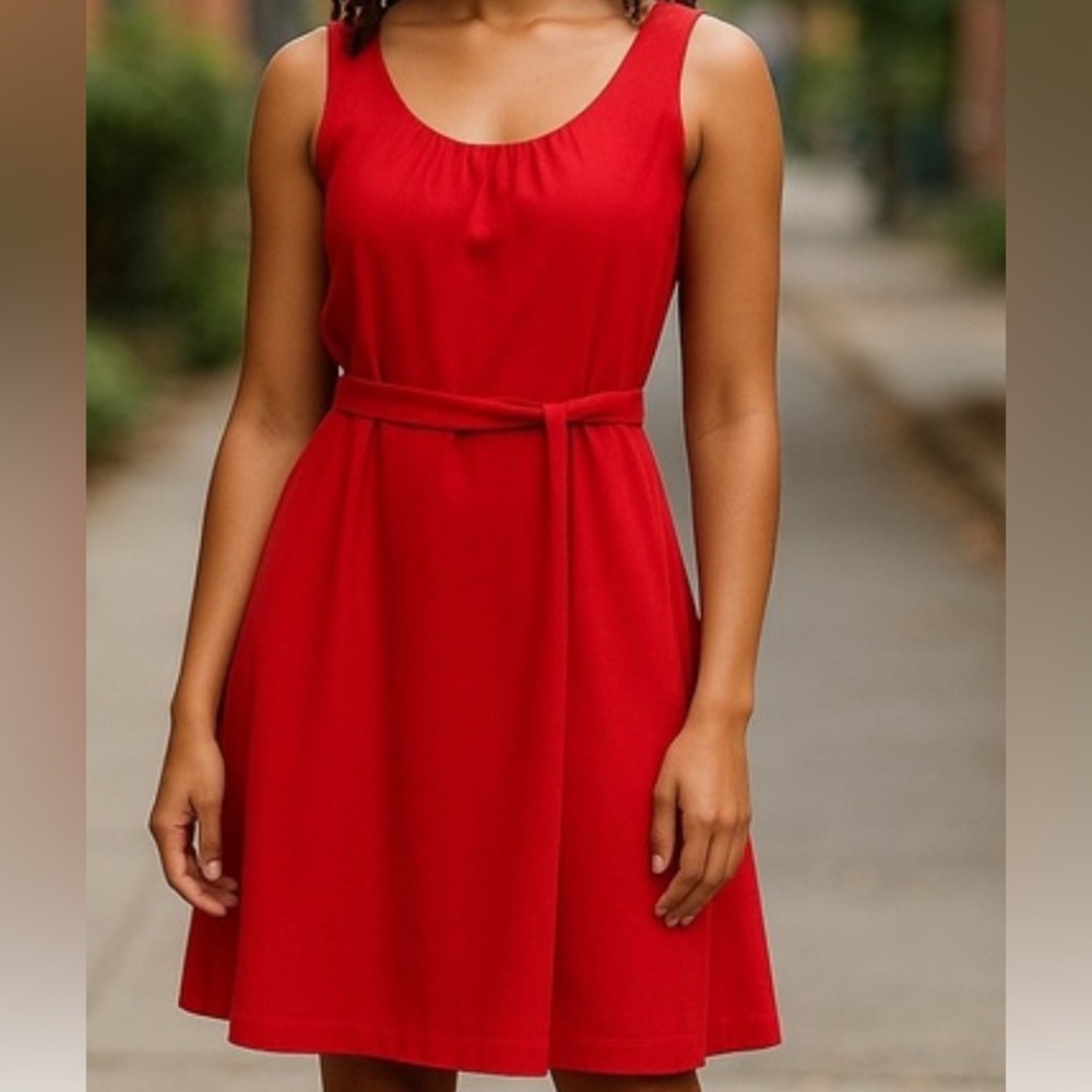 Banana Republic Sleeveless Coral Mini Dress with Pockets (Size 2)